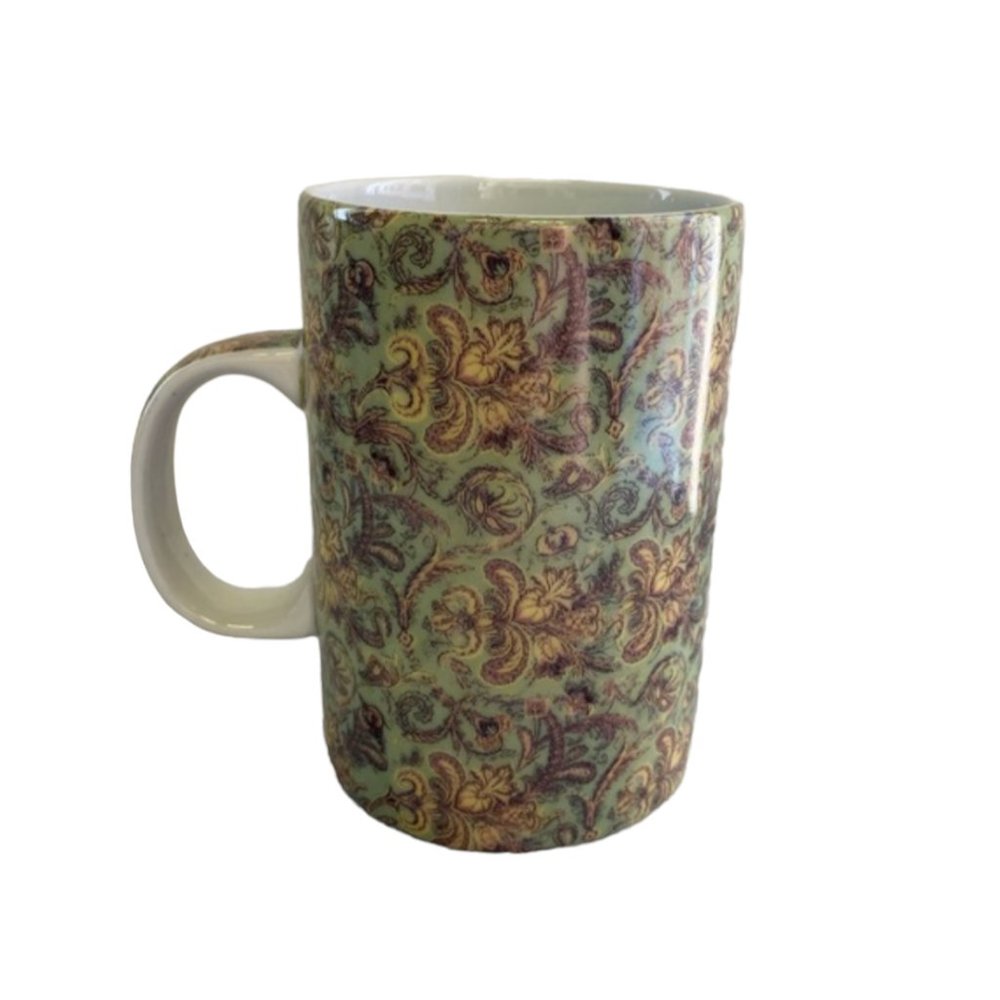 World Market Astract Floral Coffee Tea Mug